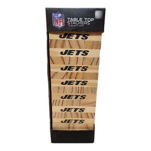 NFL New York Jets Table Top Stackers Tailgate Wood Blocks Game, NEW Sealed Jenga